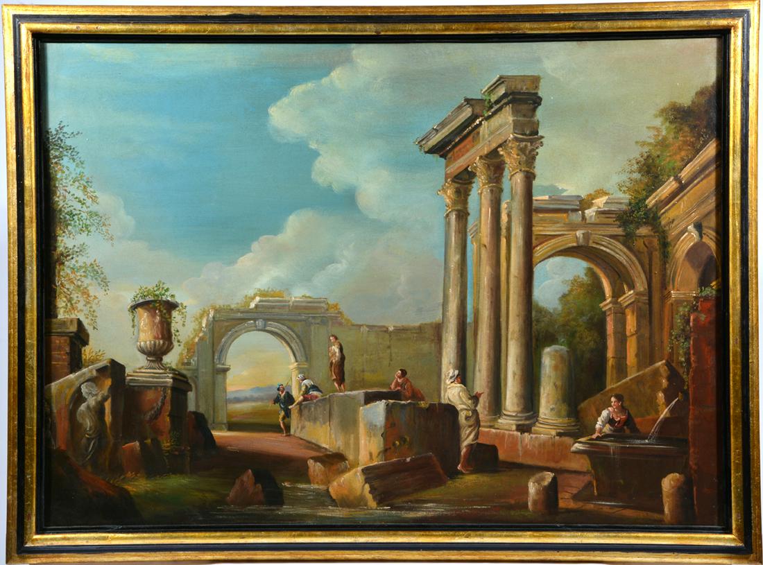 Continental School, Peasants among the Ruins (1 of 5)