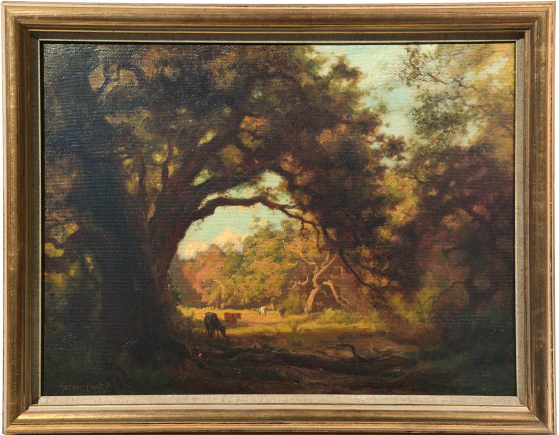Gordon Coutts (1865-1937), Cattle Beneath an Oak, o/c (1 of 3)