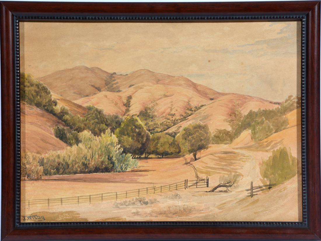 Jack Wisby, West Marin County Hills, watercolor (1 of 3)