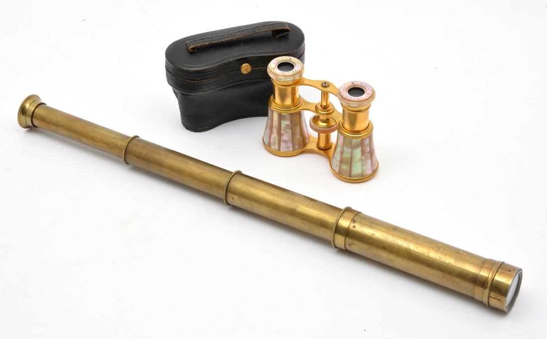 Lemaire MOP Opera Glasses & Officer's Telescope. (1 of 2)