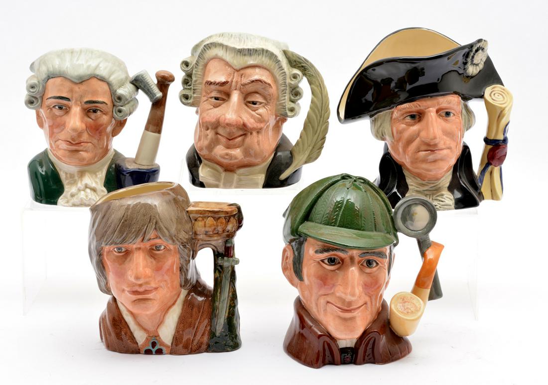 Royal Doulton Toby Jug Grouping (5). (1 of 2)