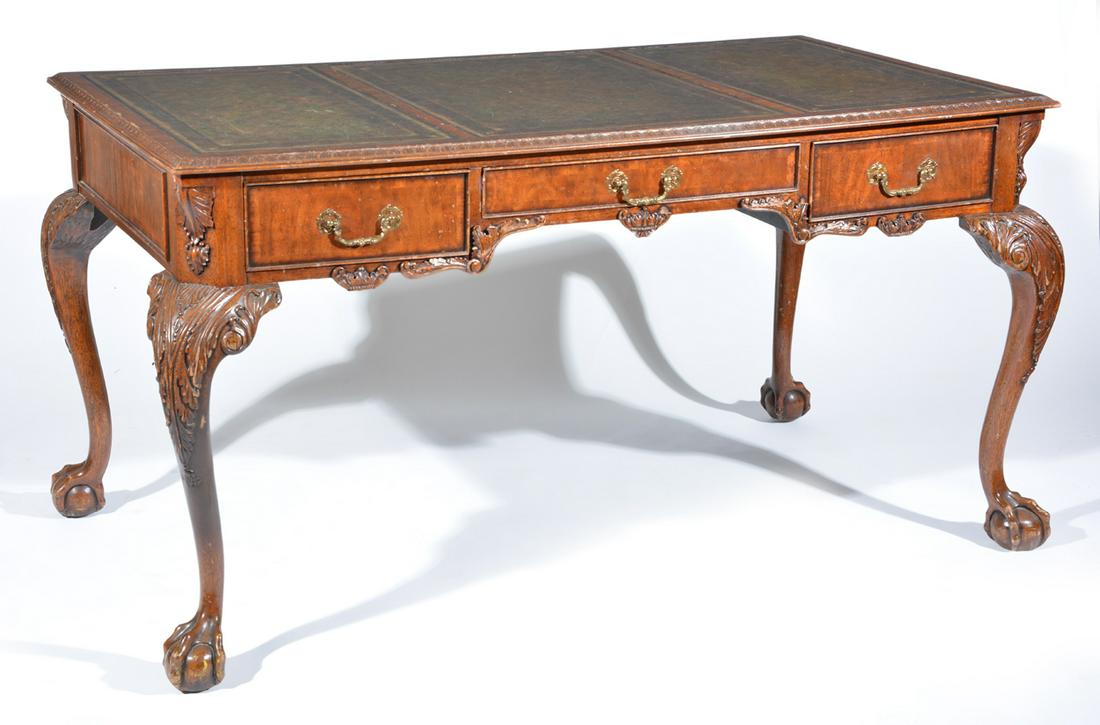 Mahogany Library Table, 19th c. (1 of 5)