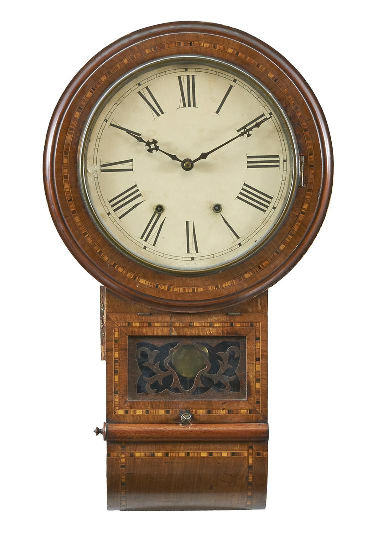 Tunbridge mahogany wall clock, 19th c (1 of 1)