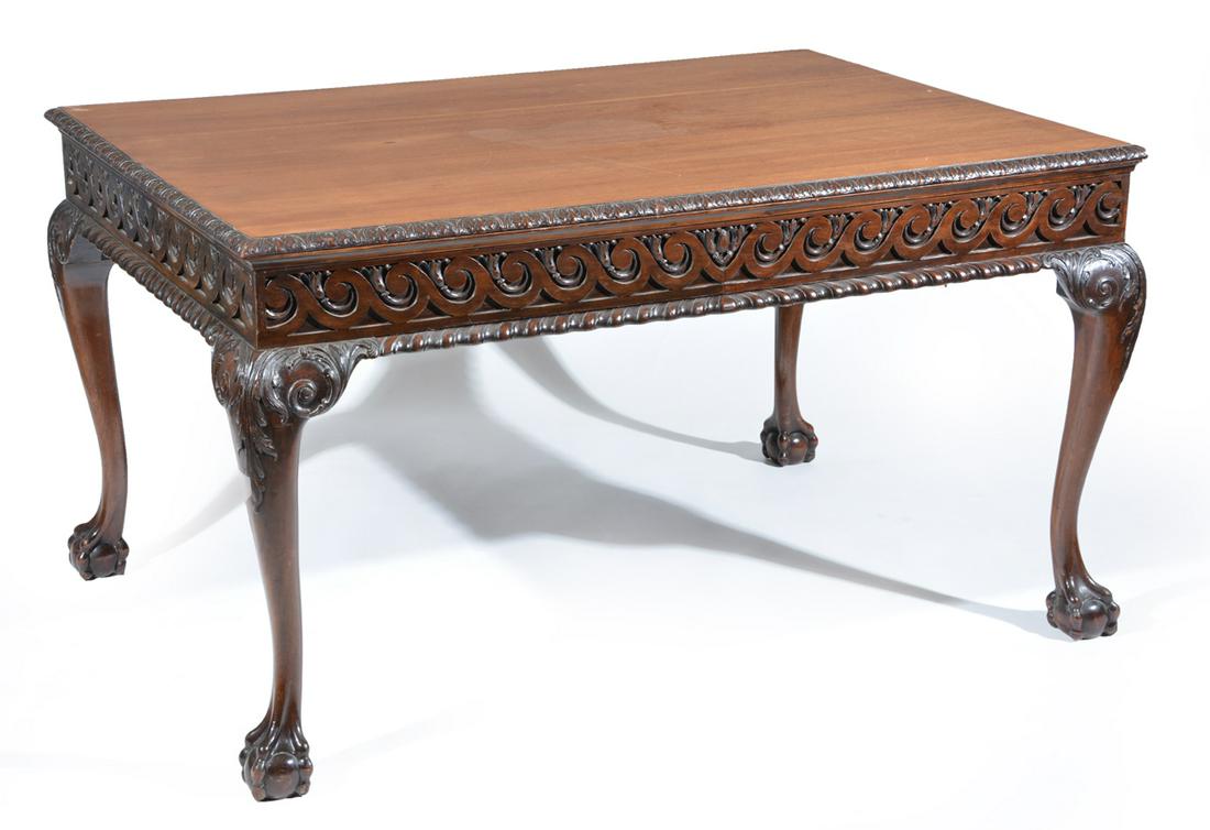 George lll Style Mahogany Library Table (1 of 4)