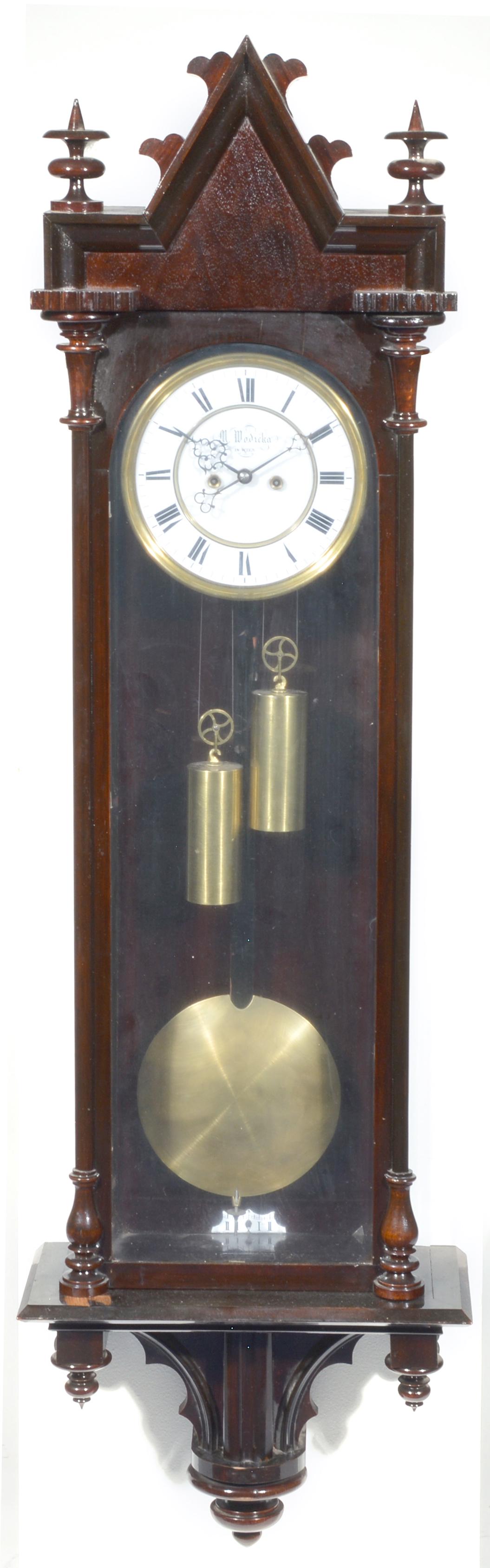 Vienna Regulator Wall Clock, "M. Wodicka in Wein" (1 of 2)