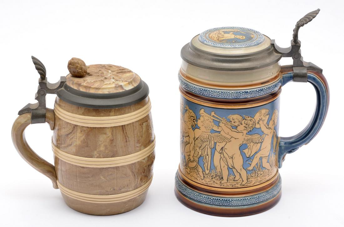 Mettlach Steins, 2025 & 675. (1 of 5)