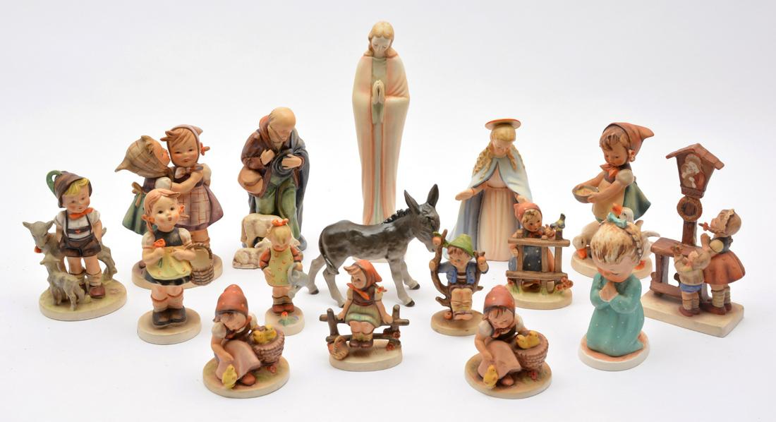 Grouping of 16 Hummel Figurines. Tallest: 10 1/4". (1 of 1)