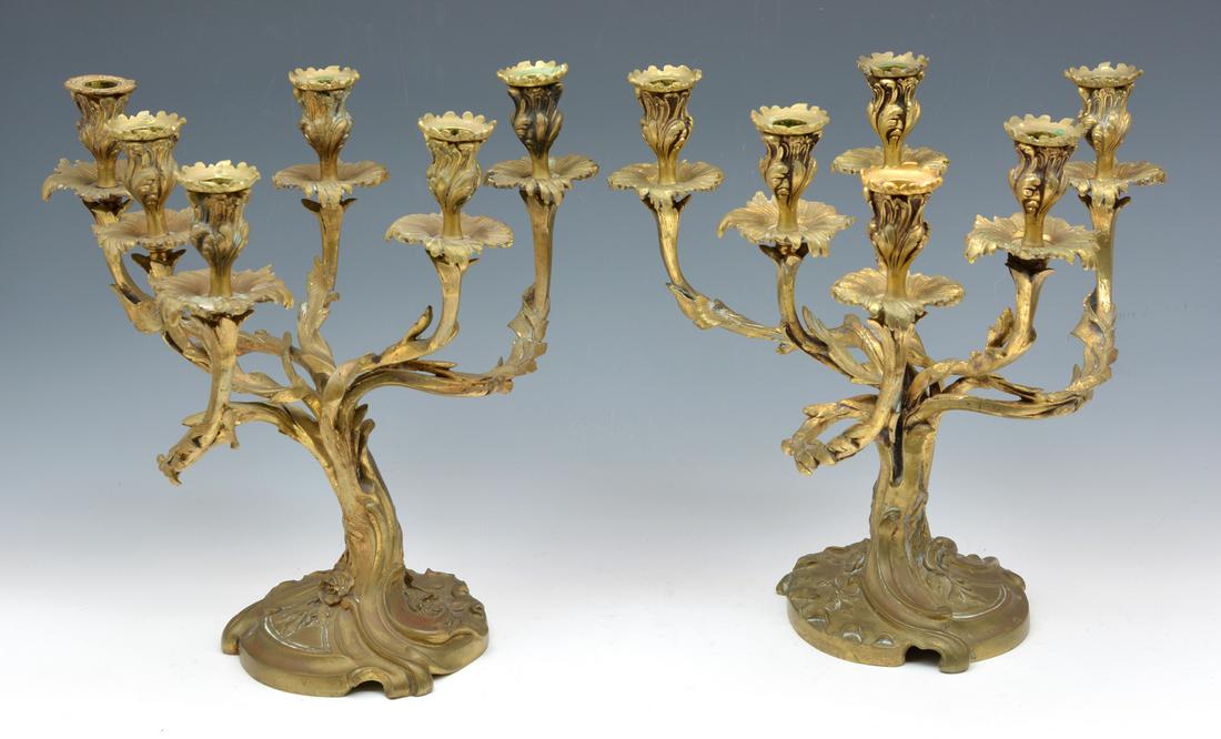 Pair of Art Nouveau Style 6 light Candelabra (1 of 4)
