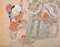 Chinese Scroll Painting, 2 women & a Child. - 3