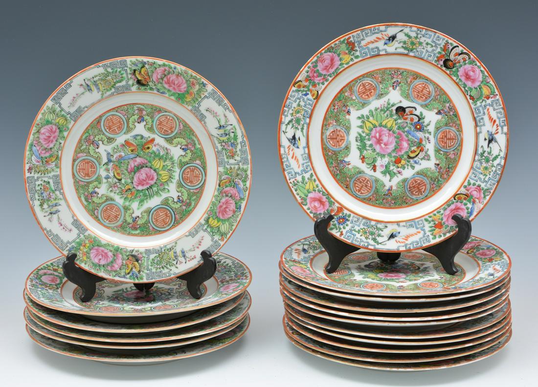 Chinese Rose Medallion Plates. (1 of 2)