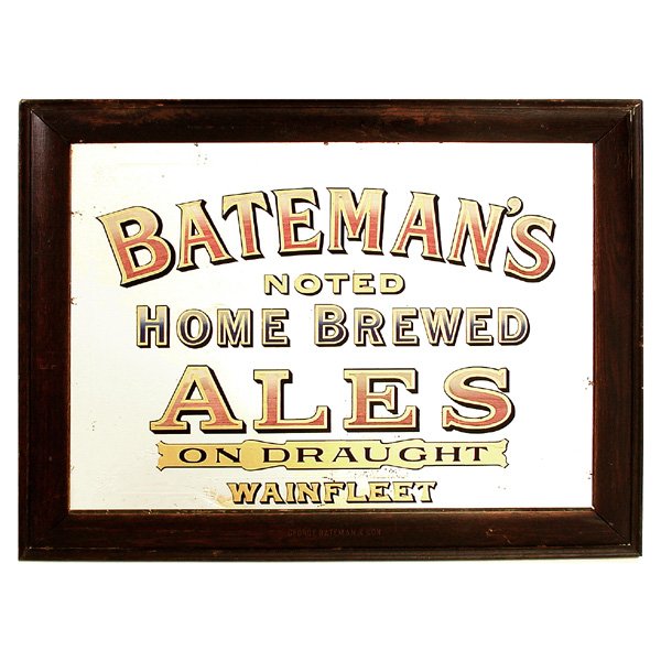 Advertisement, Reverse Painted Mirror, Batemans