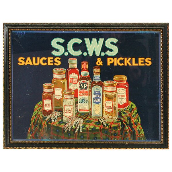 Advertisement, "SCWS Sauces & Pickles"