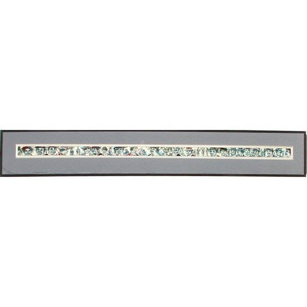 Cucaro Painting On Yardstick, Portrait Heads