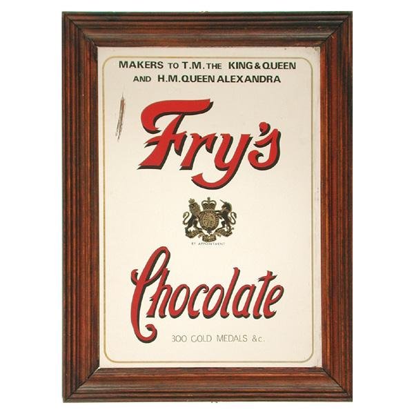 Advertising Mirror, "Frys Chocolate"