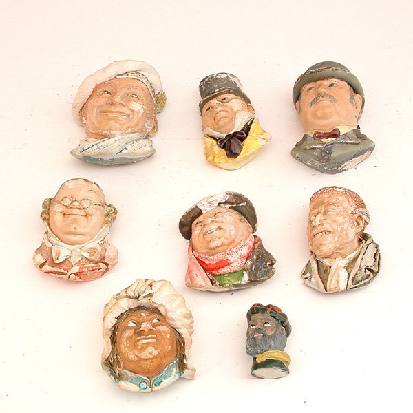 English Plaster Character Heads, Bossons