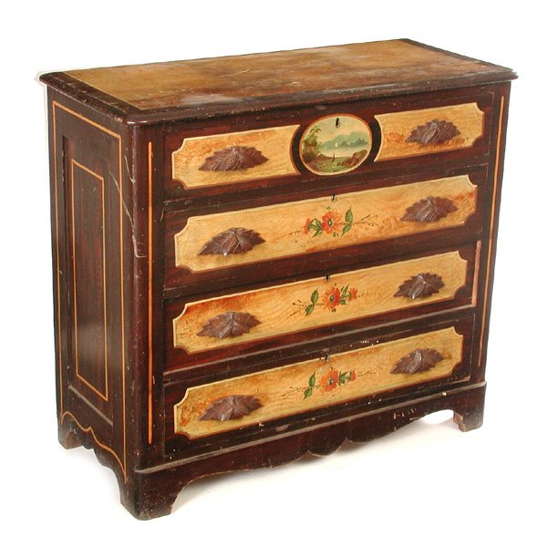 American Faux Painted Cottage Chest, 19th. C