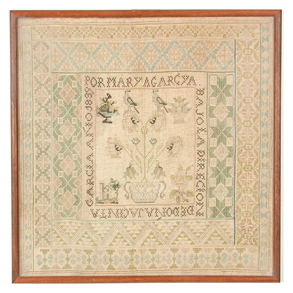 California Sampler, Spanish 1839