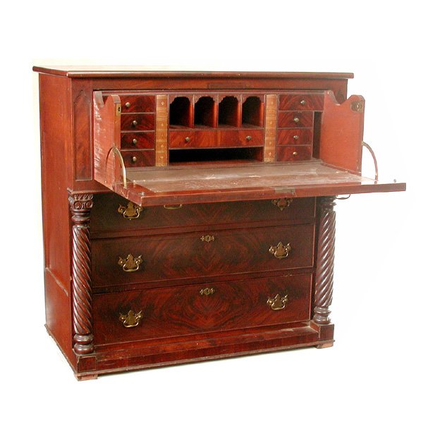 American Mahogany Empire Butler's Desk - 2