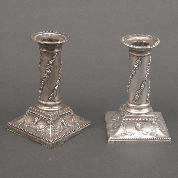 English Sterling Silver Candlesticks