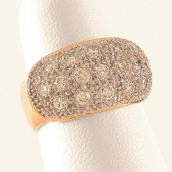 14 Karat Gold Pave Diamond Ring