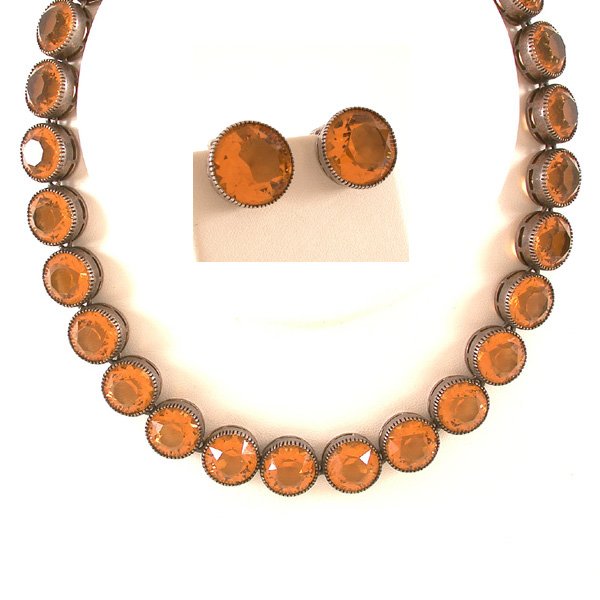 Beryl Costume Jewelry Necklace & Earrings