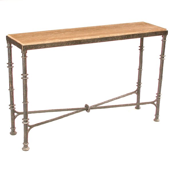 "Giacometti" Italian Bronze Marble Console
