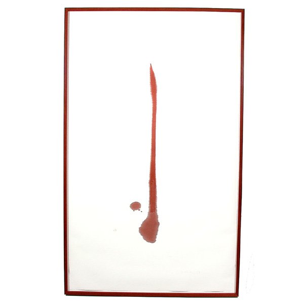 Tom Marioni Painting, Abstract, 1987, Ink On Linen