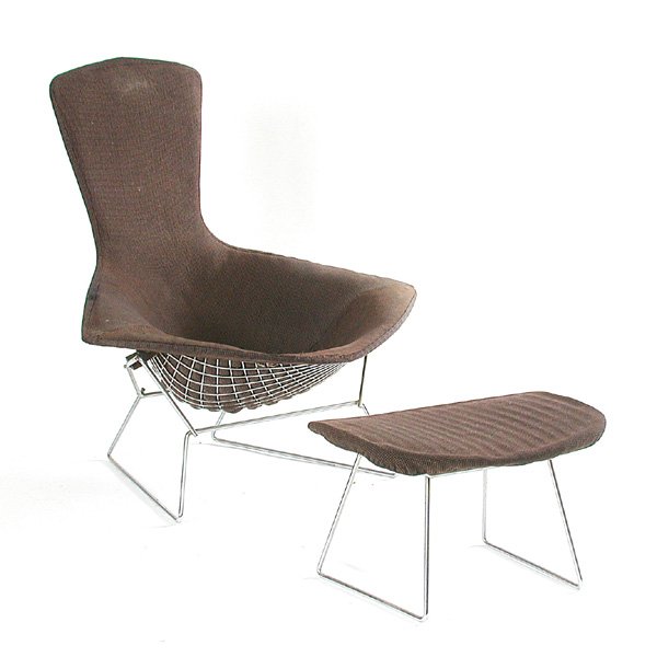 Bird Chair & Ottoman, Harry Bertoia, 1950's