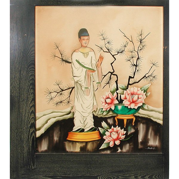 Andre, Mid Century "Chinese" Watercolors - 2
