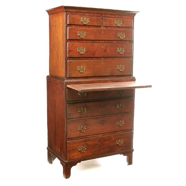 Queen Anne English Mahogany Tallboy, 18th. C - 2