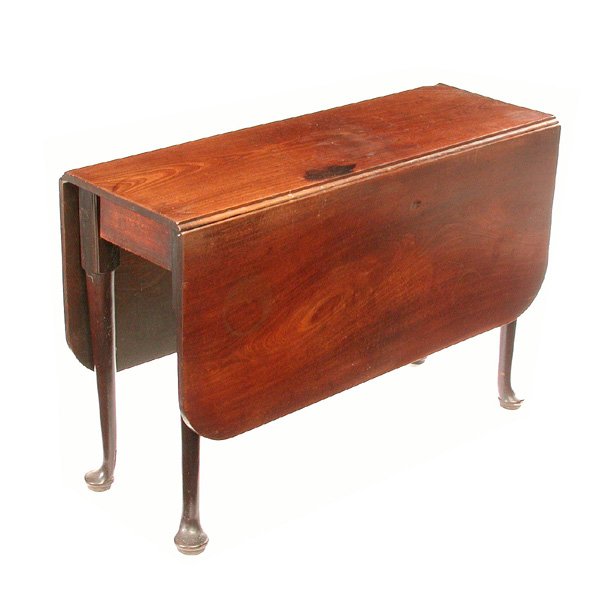 Queen Anne Mahogany Drop Leaf Table, 18th. C