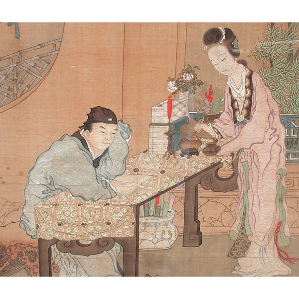 Chinese Painting On Silk, Jiao Bingzheng Manner - 3