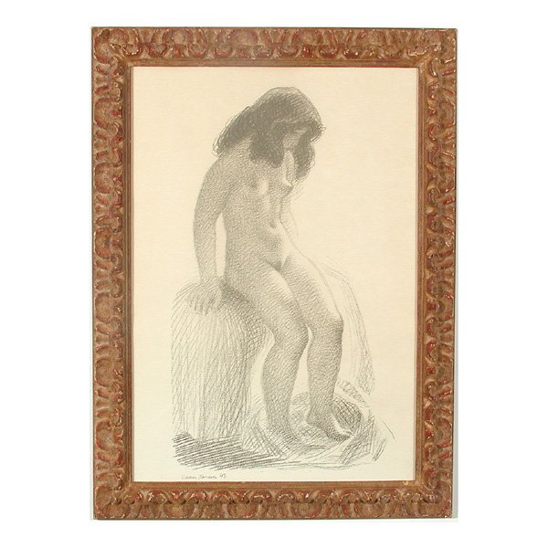 Sikker Hansen, Danish Pencil Sketch, Nude