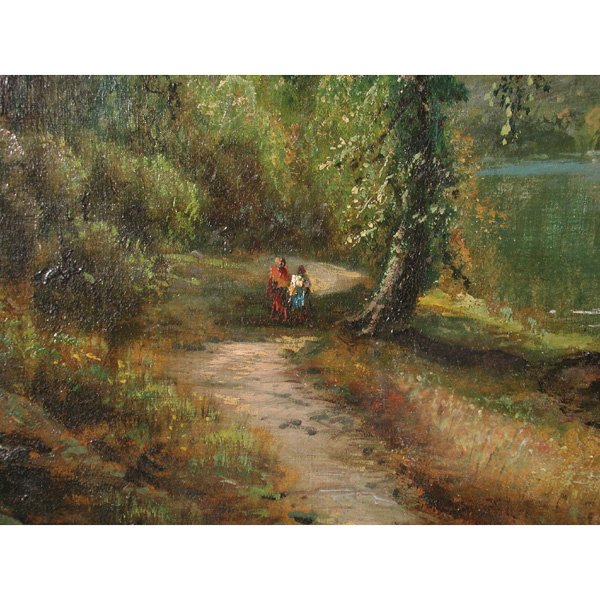 Edmund Darch Lewis Painting, Summer Lake Landscape - 2