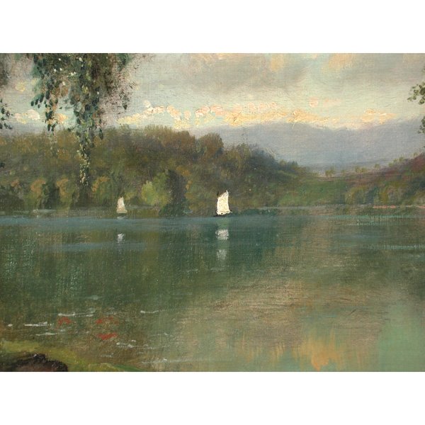 Edmund Darch Lewis Painting, Summer Lake Landscape - 3
