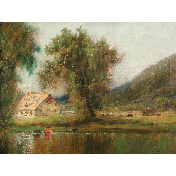 Edmund Darch Lewis Painting, Summer Lake Landscape - 4