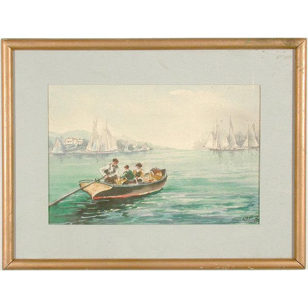 H.A. Hall Painting, Fishermen