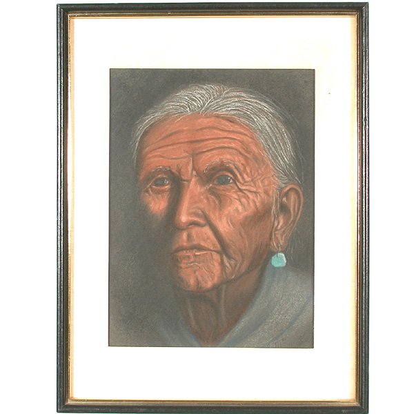 Liota McDonnel Painting, Portrait Of Indian Woman