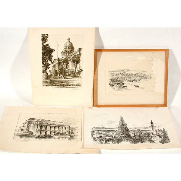 4 Alexander Stern California Engravings