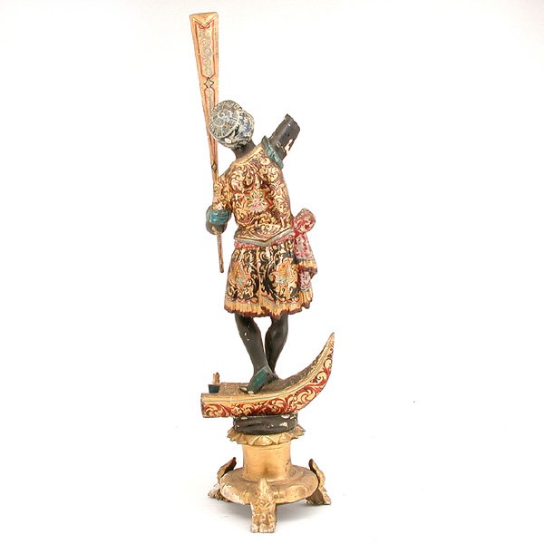 Venetian Wood & Parcel Gilt Blackamoor, 19th. C - 2