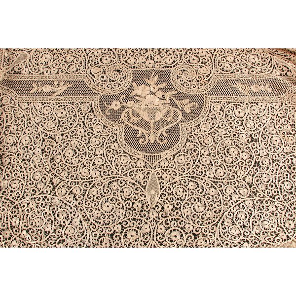 Italian Cantu Bobbin Lace Bedspread - 3