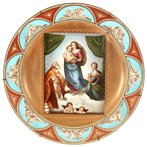 Royal Vienna Charger, Sixtinische Madonna