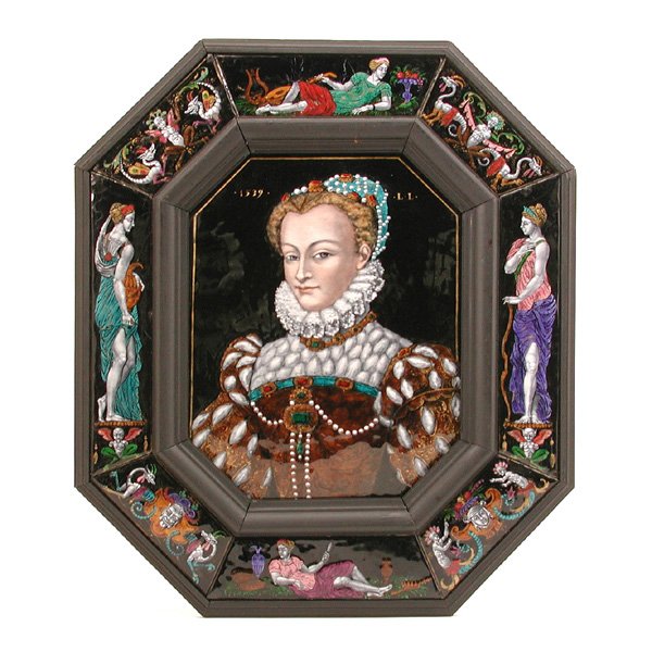 2 Limoges Enameled Plaques, Leonard Limousin - 3