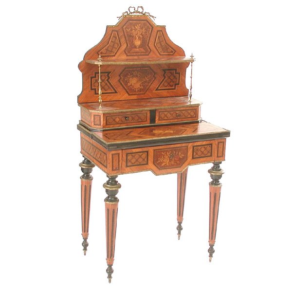 Continental Inlaid Ladies Desk, 19th. C