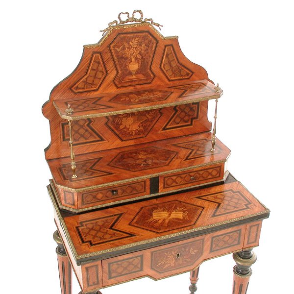 Continental Inlaid Ladies Desk, 19th. C - 3