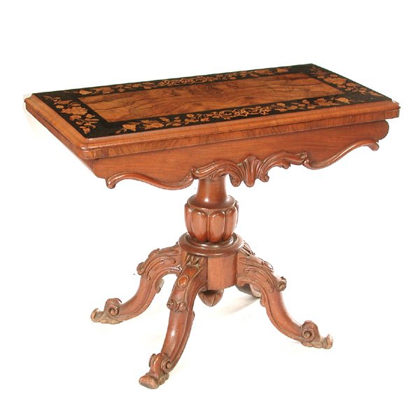 Fine French Marquetry Games Table, 19th. C