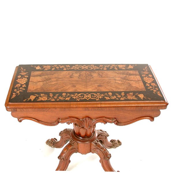 Fine French Marquetry Games Table, 19th. C - 3