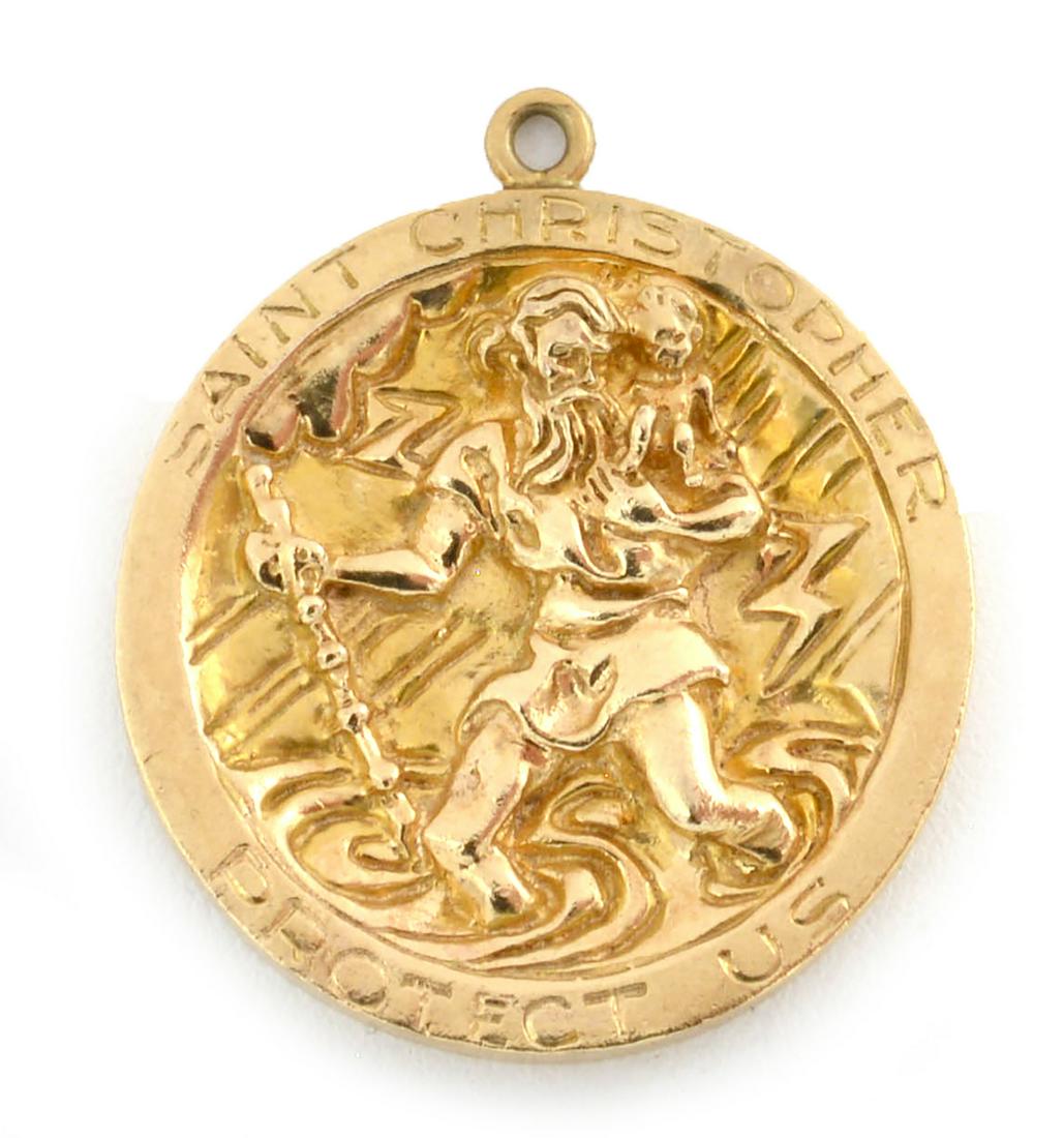 Tiffany st store christopher medal