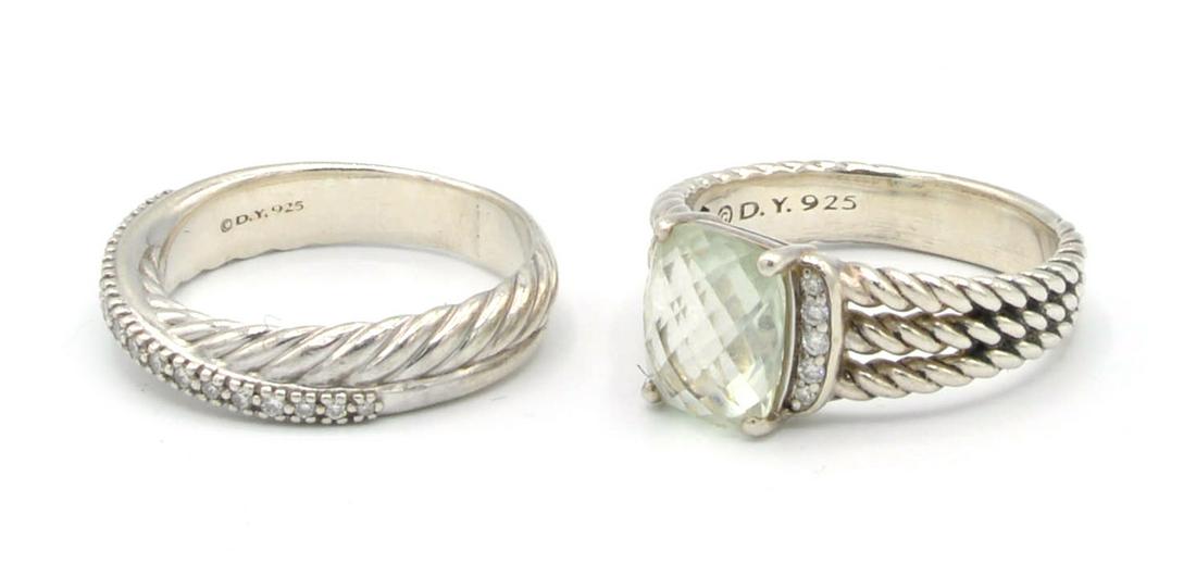 Two David Yurman Sterling Silver rings. (1 of 4)