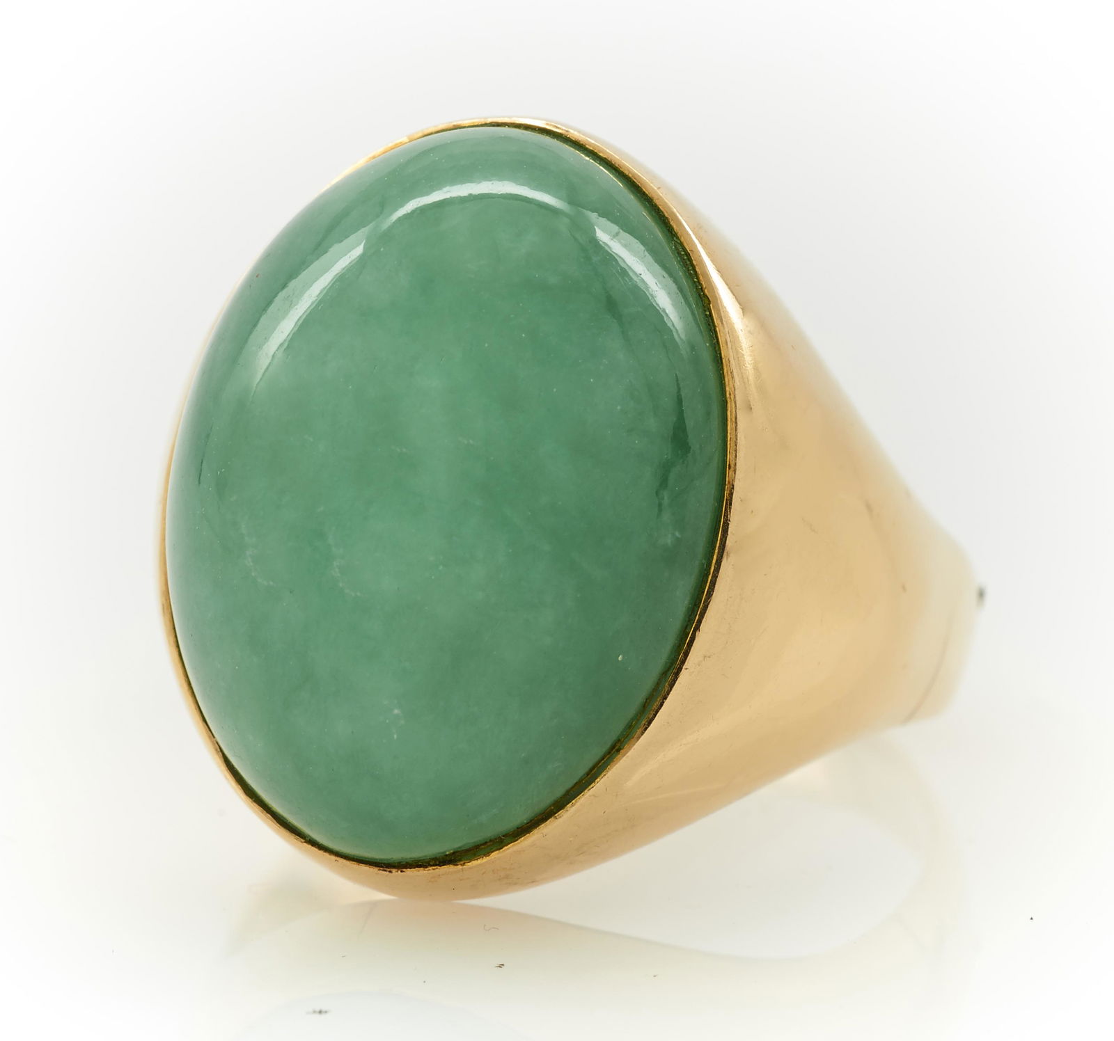 14k Yellow gold & jade ring (1 of 1)